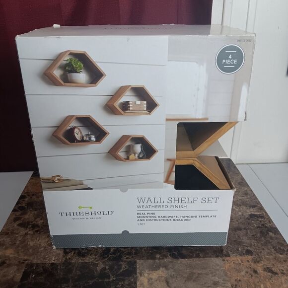 Threshold 4 Piece Wall Shelf Set - Picture 1 of 2